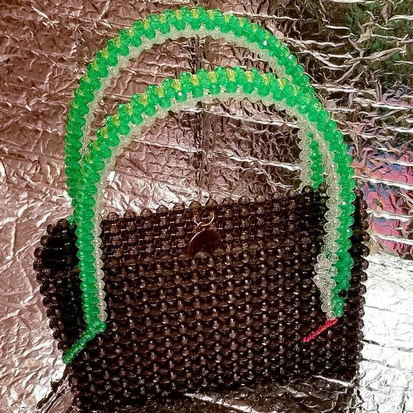 NWT 2020 Susan Alexandra New York Serpent Beaded Bag - Picture 5 of 9